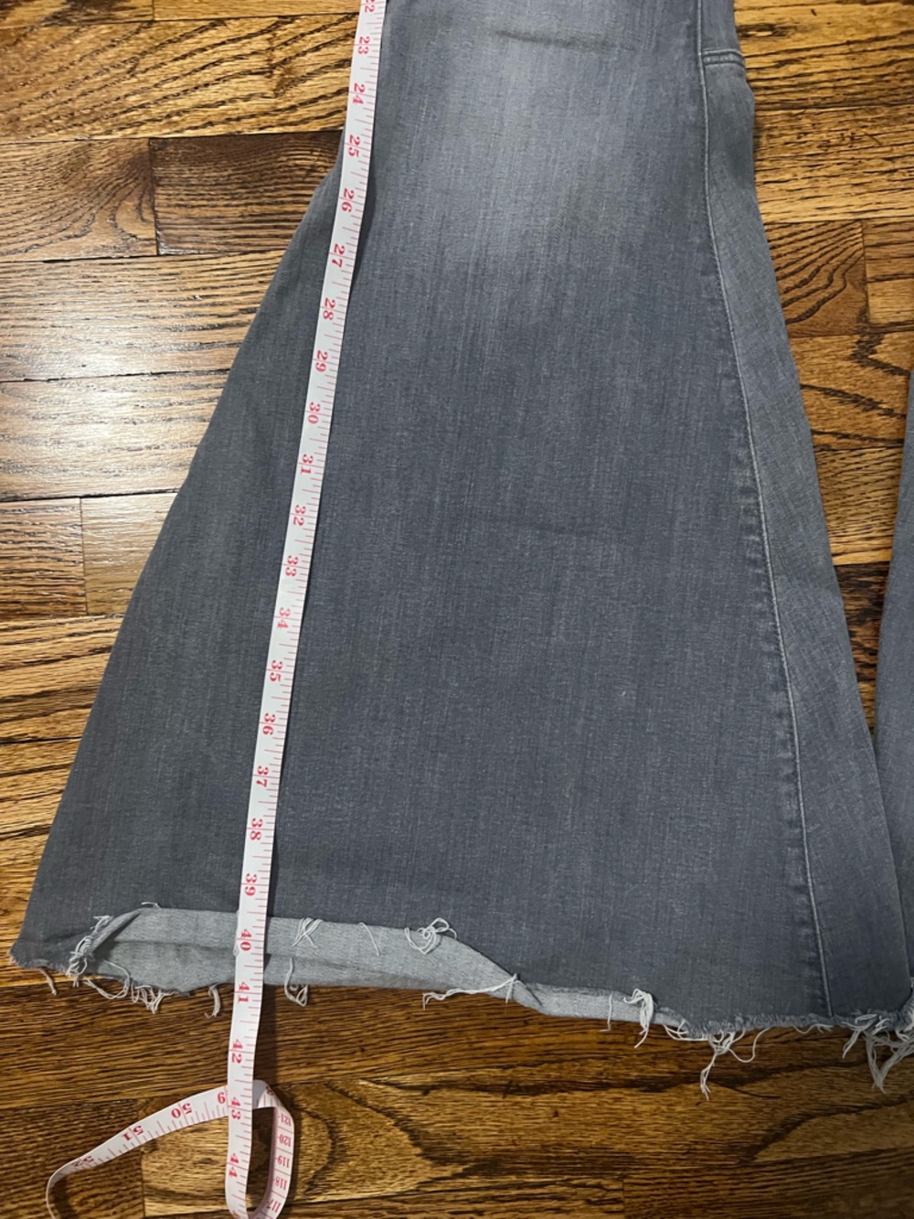Free People Gray Flare Jeans - Mid Gray Stretch Denim - Picture 5 of 6
